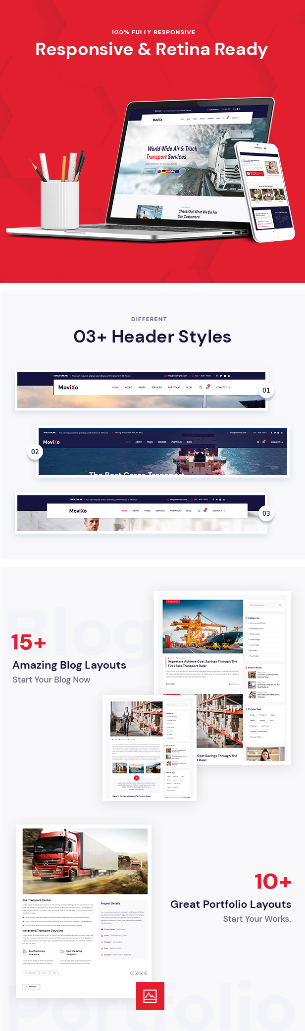 Movixo - Transport & Logistics HTML5 Template