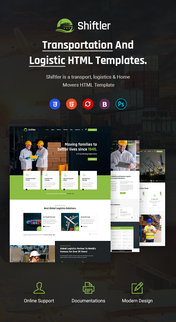 Shiftler - Transportation & Logistics Html5 Template