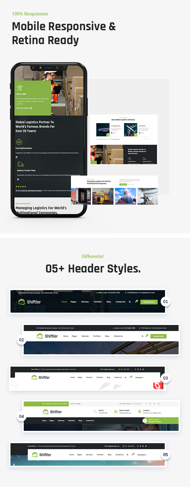 Shiftler - Transportation & Logistics Html5 Template